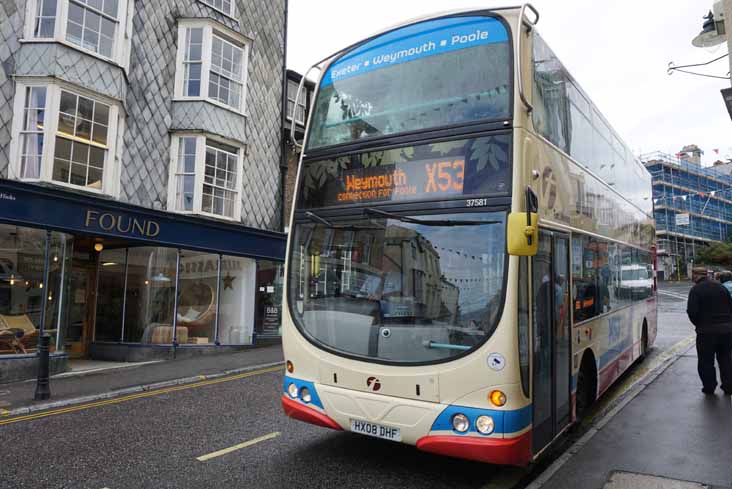 First Hampshire & Dorset Volvo B9TL Wright 37581 Jurassic Coast